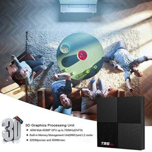 T95 Mini Android 9.0 TV Box, TUREWELL Android TV Box 2GB RAM 16GB ROM Video Box H6 Quadcore cortex-A53 Smart TV Box 2.4GHz WiFi 3D 6K Android Box Streaming Media Player