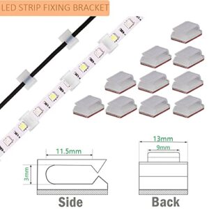 NISICO LED Light Strip Connector Kits, 5050 RGB LED 4 Pin Connectors for Strip Light,10mm Solderless Connector Complete Kits for LED Strip Quick Connection