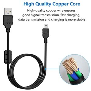 (2-Pack) Replacement Canon Mini USB Charging/Data Transfer Cable (with Anti-Interference Magnetic Ring) Compatible with Canon PowerShot/Rebel/EOS/DSLR Cameras and Vixia Camcorders (IFC-400 PCU)