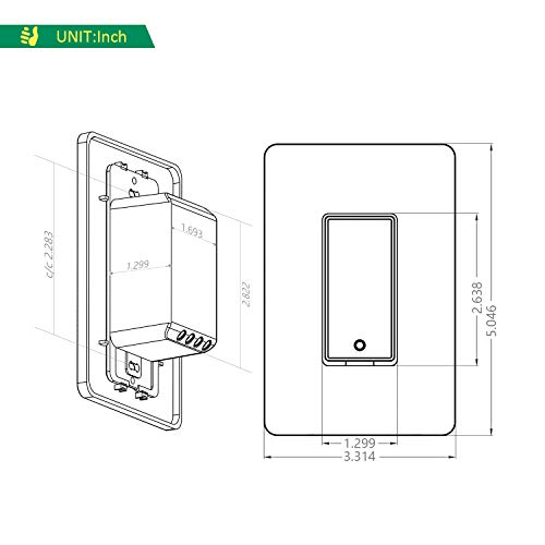 3 Way Smart Switch by Martin Jerry, Voice Control via Alexa, Smart Light Switch Works with Google Home, 2.4G WiFi, No Hub, Works with Traditional 3-Way 4-Way Light Switch