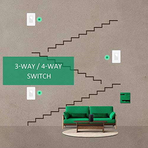 3 Way Smart Switch by Martin Jerry, Voice Control via Alexa, Smart Light Switch Works with Google Home, 2.4G WiFi, No Hub, Works with Traditional 3-Way 4-Way Light Switch