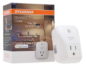 sylvania smart bluetooth smart plug, works with apple homekit and siri voice control, no hub required, white – 1 pack (74582)