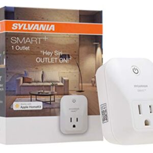 SYLVANIA Smart Bluetooth Smart Plug, Works with Apple HomeKit and Siri Voice Control, No Hub Required, White - 1 Pack (74582)
