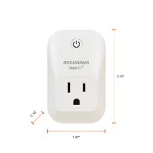 SYLVANIA Smart Bluetooth Smart Plug, Works with Apple HomeKit and Siri Voice Control, No Hub Required, White - 1 Pack (74582)