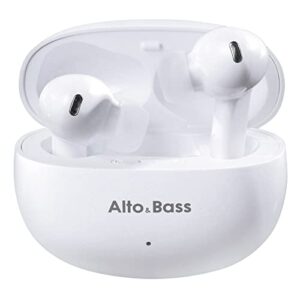 alto & bass bluetooth 5.3 wireless earbuds with 4 mic 30h playtime in-ear headphones for smart phone computer laptop sports