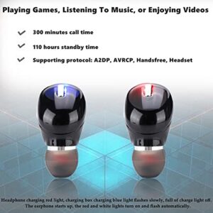 Wireless Earbuds, Single Bluetooth Earbud 5.0, Mini Invisible Headset, in-Ear Headphone with Charging Cable, HiFi Stereo Headset for Sports Driving, 5 Hrs Playtime for iOS Android Phones PC (Black)