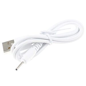 3.3ft usb charger for nenrent s570 tws true stereo earbuds for nenrent q13 earbuds jack 2.0mm charging cable compatible with mini s530 earbuds (not for s570+) (white x1)