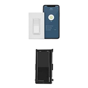 leviton d215s-2rw decora smart wi-fi switch (2nd gen), works with hey google, alexa, apple homekit/siri, and anywhere companions, no hub required, neutral wire required, with black color change kit