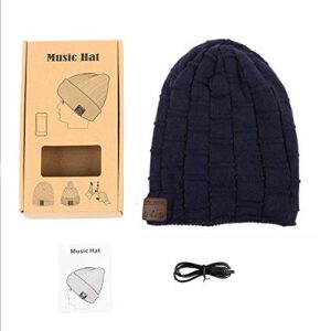 BearsFire Wireless Music Hat Beanie with Bluetooth Headphone Earphone Stereo Speaker Mic Hands-Free, Men Women Winter Warm Thick Skull Cap Outdoor Sport Running Knit Hat for Iphone Android Cell Phones