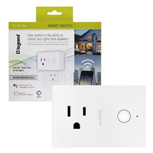 legrand – pass & seymour radiant wwp10ccv2 enabled plug, white smart wi-fi switch