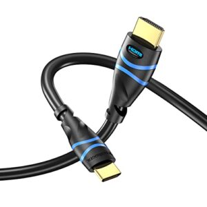 bluerigger mini hdmi to hdmi cable (10ft, 4k 60hz hdr, bidirectional high speed hdmi 2.0 cord, ethernet, audio return) compatible with dslr camera, camcorder, graphics/video card, raspberry pi zero w