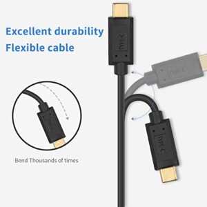 Poyiccot Right Angle USB C Cable 2ft, 90 Degree USB C to USB C Cable, Type C to Type C Cable, 10gbps 60W USB 3.1 Type C Fast Charging Cable for Laptop & Tablet & Mobile Phone (USB C Right Angle)