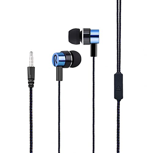 Wired Earbuds with Mic in-Ear Headphones with Tangle-Free Cord HiFi Stereo Noise Isolating Ergonomic Sport Earphones