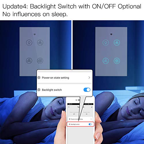 New Version WiFi RF Smart Ceiling Fan Light 2/3 Way Muilti-Control AssociationRelay Status Backlight Switch OFFSmart Life/Tuya APP RF Remote Speed Control Speed ControlAlexa Google Home Compatible