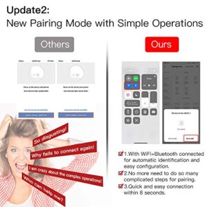 New Version WiFi RF Smart Ceiling Fan Light 2/3 Way Muilti-Control AssociationRelay Status Backlight Switch OFFSmart Life/Tuya APP RF Remote Speed Control Speed ControlAlexa Google Home Compatible