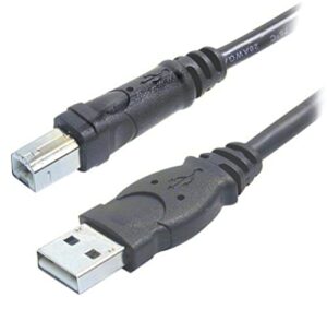 belkin – f3u133b10 (f3u133b10) hi-speed usb a/b cable, usb type-a and usb type-b (10 feet) black