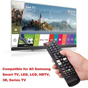 Newest Universal Remote Control for All Samsung TV Remote Compatible All Samsung LCD LED HDTV 3D Smart TVs Models,with Netflix/Hulu/Prime Video Buttons