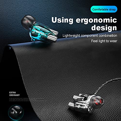 Bluelans Wired Earphones, in-Ear Headphones Earphones with Microphone, in Ear Wired Earphones, Noise Isolating, Stereo Pure Sound Headphones for iPhones, iPads, Smartphone, MP3 Players etc. White