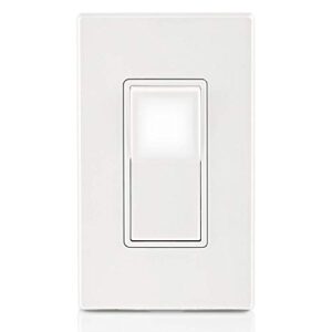 Leviton L5614-2W 15 Amp, 120/277 Volt, Decora LED Illuminated Rocker 4-Way AC Quiet Switch, Residential Grade, Grounding, White