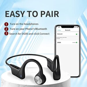 opiytou Bone Conduction Headphones Bluetooth,Wireless Open Ear Sport Headphones,Built-in Mic,IPX6 Sweat Resistant 001 0