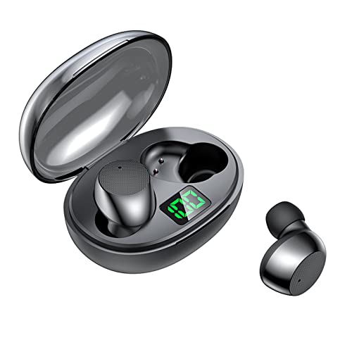 Wireless Bluetooth Headphones Sports Waterproof in Ear Bluetooth Earbuds with Charging Case, 5.3 Digital Display Headset Deep Bass Finger Control Bluetooth Earphones