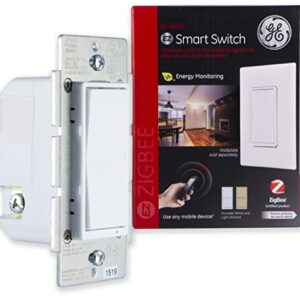 GE Zigbee Smart Switch In-Wall Lighting Control, Neutral Wire Required, Works Directly with Alexa Plus, Echo Show (2nd Gen), White & Light Almond, 45856GE