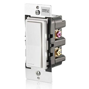 Leviton DD0SR-1Z Decora Companion Switch for Multi-Location Control, 120VAC, 60Hz, White, Ivory, Light Almond