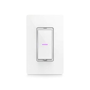 idevices dimmer switch – wi-fi enabled smart dimmer switch; works with alexa, siri, & the google assistant; single pole, 3- & 4-way , white – idev0009