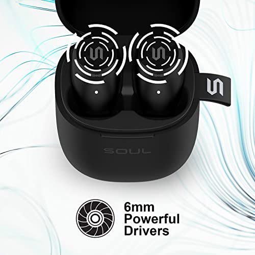 Soul S-Track Wireless Earbuds with Charging Case - Water Resistant, Sport Earbuds + 7 Hour Charge Time - Incredibly Lightweight Wireless in Ear Headphones - Earbuds Wireless Bluetooth - Pearl White