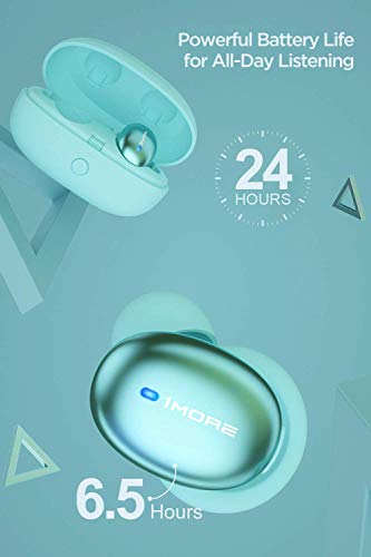 1MORE Stylish True Wireless in-Ear Headphones - Bluetooth - 6.5 Hours of Battery - 15-Minute Quick Charge for 3 Hours of Use – Portable Charging Headphone Case Included - Green (Renewed)