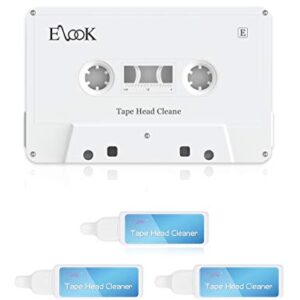 Elook Audio Cassette Head Cleaner Kit with 3 Bottles of Cleaning Liquid