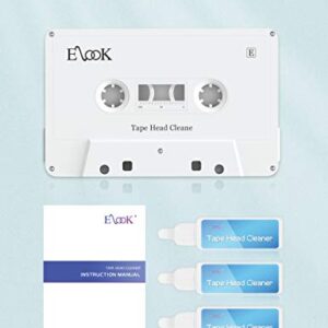 Elook Audio Cassette Head Cleaner Kit with 3 Bottles of Cleaning Liquid