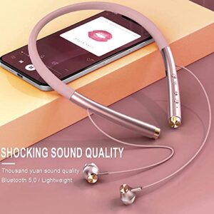 TOUMENY Sports Wireless High-Power Bluetooth 5.0 Headset Portable Hanging Neck Headset High-Definition Sound Quality