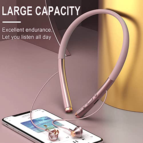 TOUMENY Sports Wireless High-Power Bluetooth 5.0 Headset Portable Hanging Neck Headset High-Definition Sound Quality