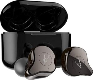 tuanzi sabbat e12 3d clear sound true wireless earphone sport hifi stereo earbuds blutooth 5.0 tws stereo earphones a week’s endurance with built-in mic charging case (rock coffee)