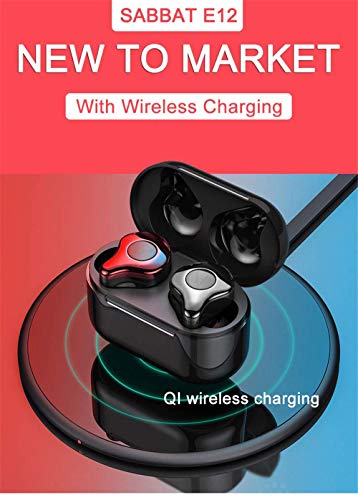 Tuanzi Sabbat E12 3D Clear Sound True Wireless Earphone Sport HiFi Stereo Earbuds Blutooth 5.0 TWS Stereo Earphones A week's Endurance with Built-in Mic Charging Case (Rock Coffee)