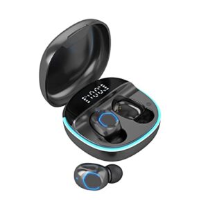 Bluetooth 5.2 Earbuds Earphones, Wireless Sports Headphones, 9D Stereo Sound Earbuds with Charging Box Microphone