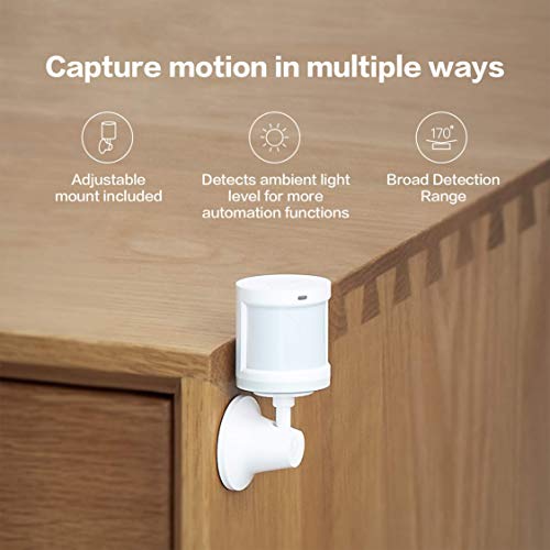 Aqara Wireless Mini Switch Plus Aqara Motion Sensor, Requires AQARA HUB, Zigbee Connection, for Remote Monitoring, Alarm System and Smart Home Automation