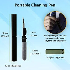 Hksany Bluetooth Earbuds Cleaning Pen, Wireless Headphones Cleaning Tool Multi-Function Cleaner Kit with Soft Brush for Earphones, Charging Box Accessories, Phone, Camera