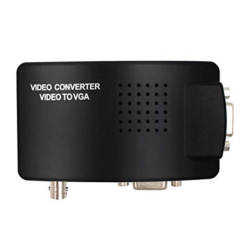 Portable BNC to VGA Video Converter Composite S-Video Input to PC VGA Out Adapter Digital Switch Box for PC MACTV Camera DVD DVR