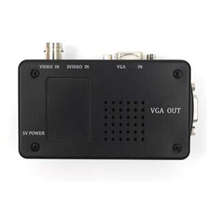 Portable BNC to VGA Video Converter Composite S-Video Input to PC VGA Out Adapter Digital Switch Box for PC MACTV Camera DVD DVR