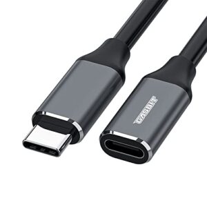 extension cable type c male to female usbc to usbc fast charging cable – multi-usually usbc to c/usb 3.1 gen2 high-speed; supports 10gbps/4k video/pd 100w; non-braided c wire; black (4 ft/1.2m)