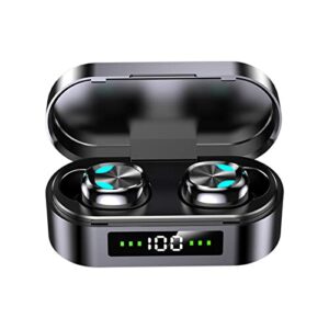 sszmdlb wireless bluetooth headphones hifi stereo sound touching headset sport waterproof earphones with microphone led display with mini charging bay