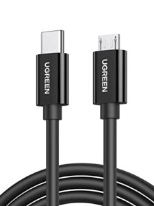 ugreen usb c to micro usb cable, micro b type c cord male to male compatible for macbook imac pro chromebook pixel yoga 900, etc. 3.3ft