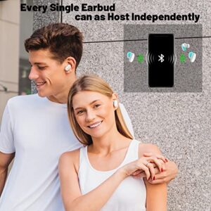 pamu Z1 Wireless Earbuds Active Noise Cancelling Earphones Bluetooth 5.2 with Dual ANC 4 Mics ENC, in-Ear Headphones with Charging Case Hi-Fi Sound, Low Latency Game Mode, Touch Control (Blue)