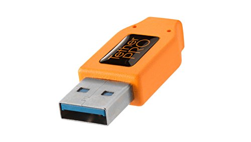 Tether Tools TetherPro USB 3.0 to Micro-B Cable | for Fast Transfer and Connection Between Camera and Computer | High Visibility Orange | 15 Feet (4.6 m)