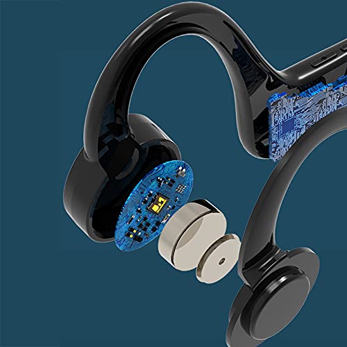 Yunnyp Wireless Bone Conduction Headphones, Ear Bluetooth Sport Headphones BT5. 1 Stereo Sports Earphone with Microphone Support TF Card