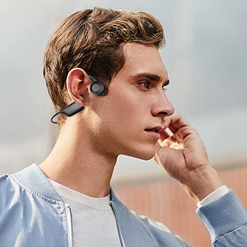 Yunnyp Wireless Bone Conduction Headphones, Ear Bluetooth Sport Headphones BT5. 1 Stereo Sports Earphone with Microphone Support TF Card