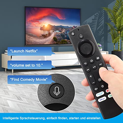 NS-RCFNA-21 Replace Voice Remote Control fit for Toshiba Fire TV, Insignia Fire TV, Fire TV Stick 4K, Fire TV Cube and Fire TV 2014/2015/2017 (Does NOT Replace Digital Keyboard Remote Control)