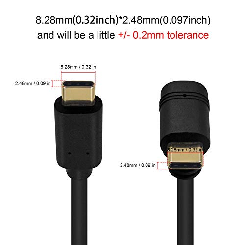 Poyiccot 90 Degree USB C to USB C Cable 1feet, Type C to Type C Fast Charging Cable, Short USB C Cable Up & Down Angled USB 3.1 Type C USB C to C Cable for Laptop & Tablet & Mobile Phone